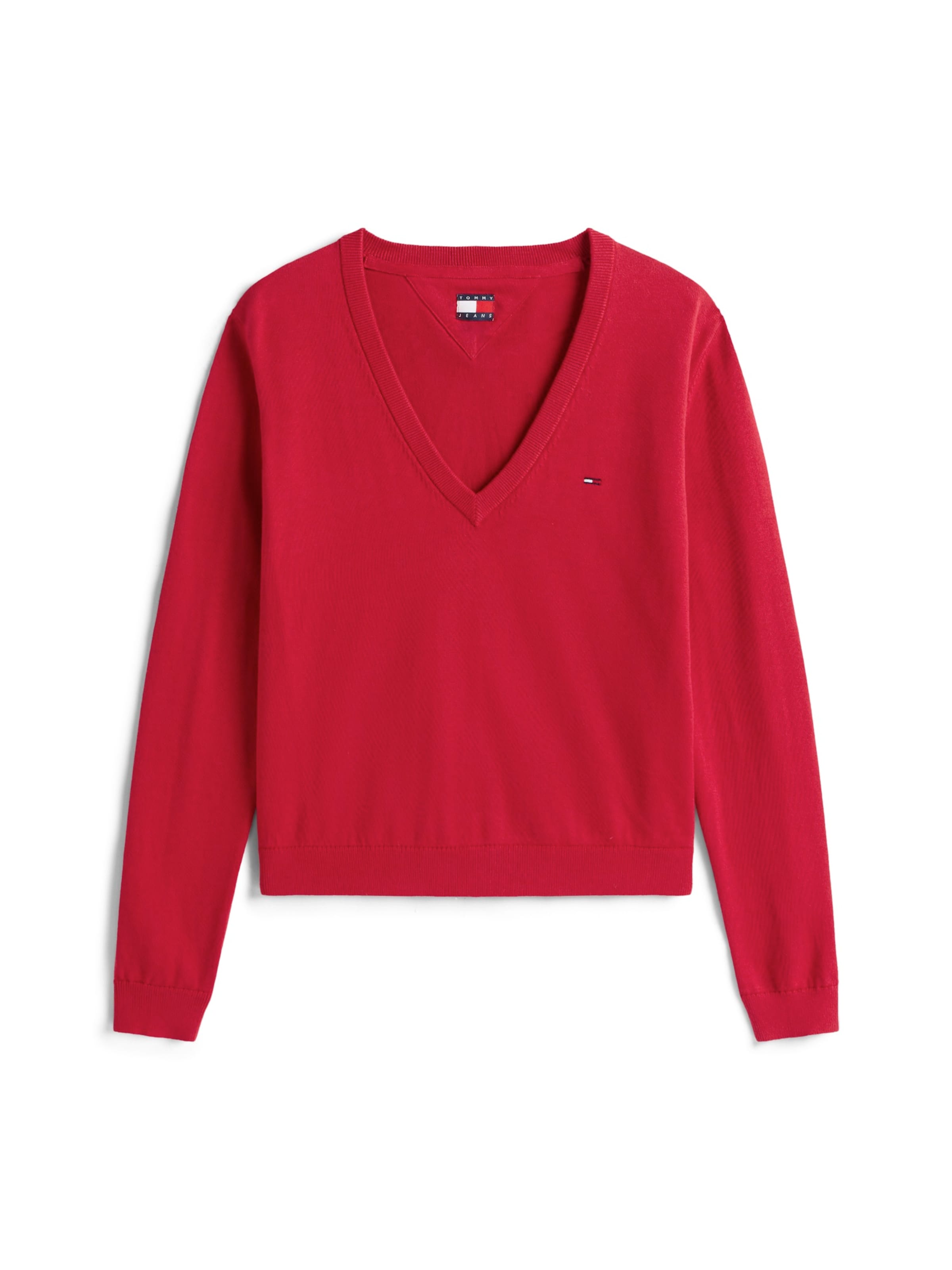 Tommy Jeans Sweater 'ESSENTIAL' in Red: front