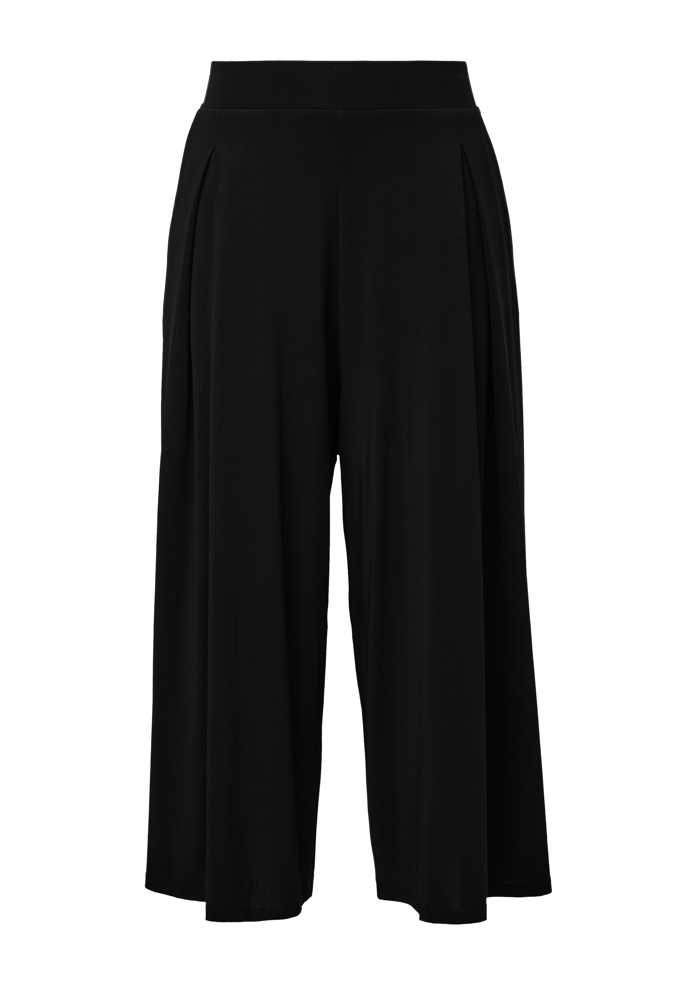s.Oliver BLACK LABEL Wide leg Broek in Zwart: voorkant