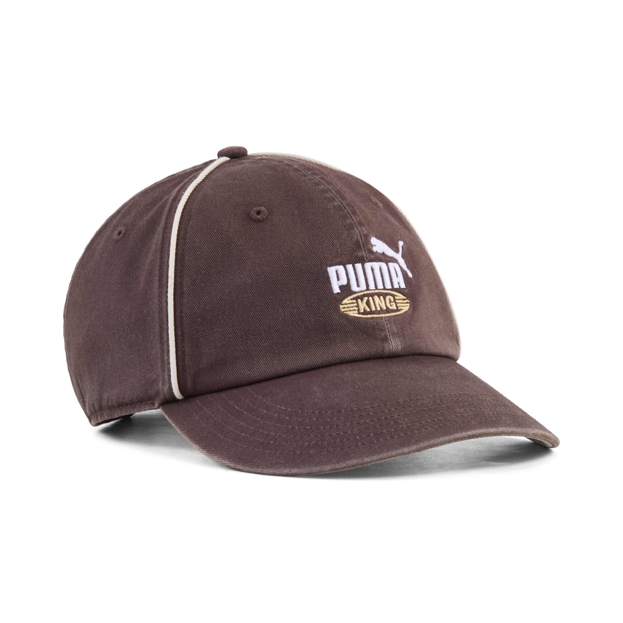PUMA Cap 'King' in Chocolate / Yellow / White, Item view