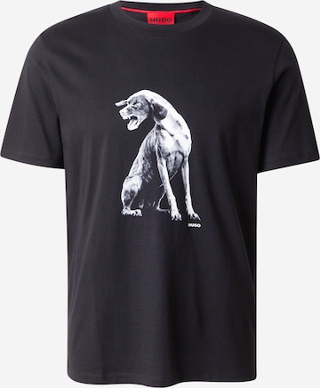 juoda HUGO Marškinėliai 'Didug': priekis