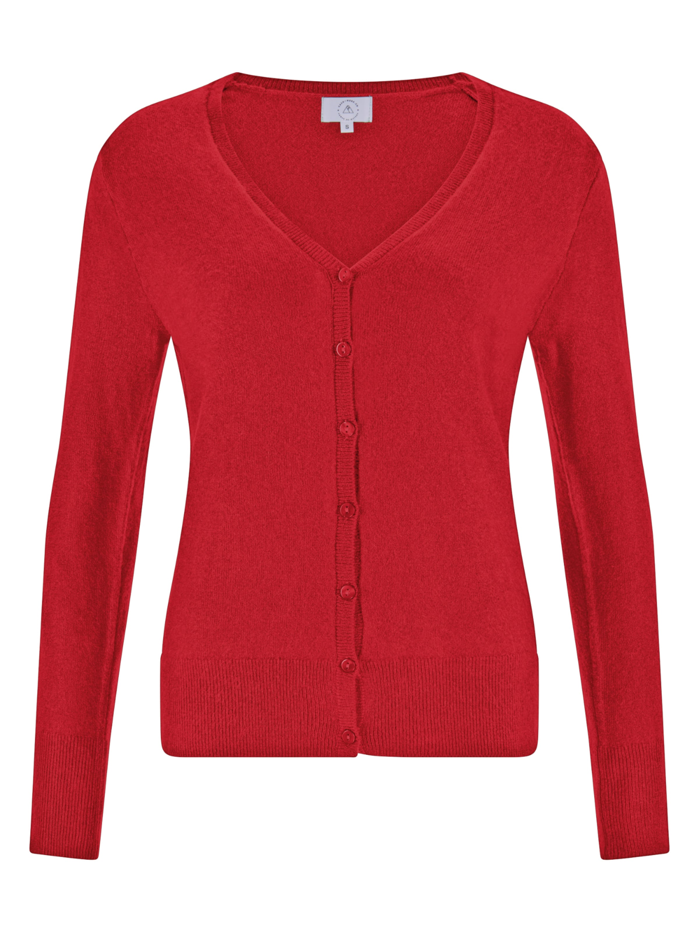 CASH-MERE.CH Neuletakki värissä punainen: etupuoli