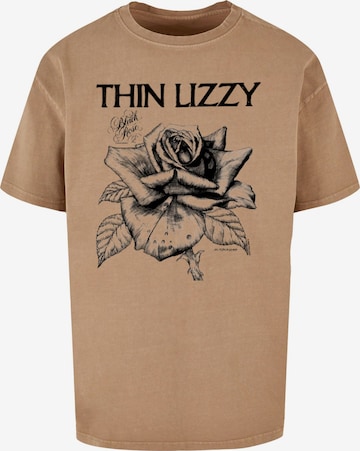 T-Shirt 'Thin Lizzy - Rose' Merchcode en marron : devant