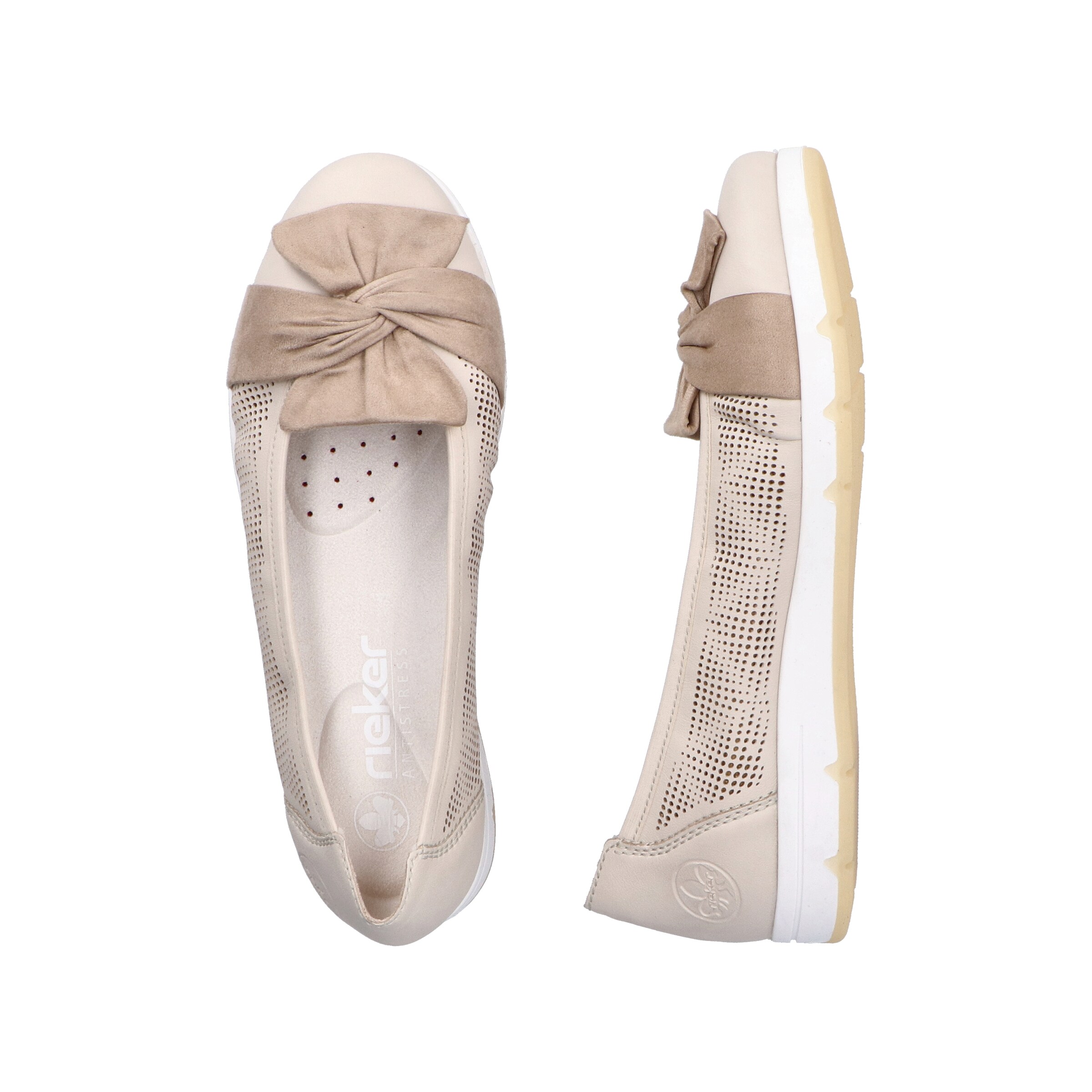 Rieker Ballet Flats with Strap ' L3066 ' in Beige