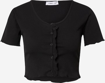 Tricou 'Bria' de la Femme Luxe pe negru: față