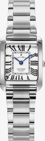 Montre à affichage analogique Jacques du Manoir en argent : devant