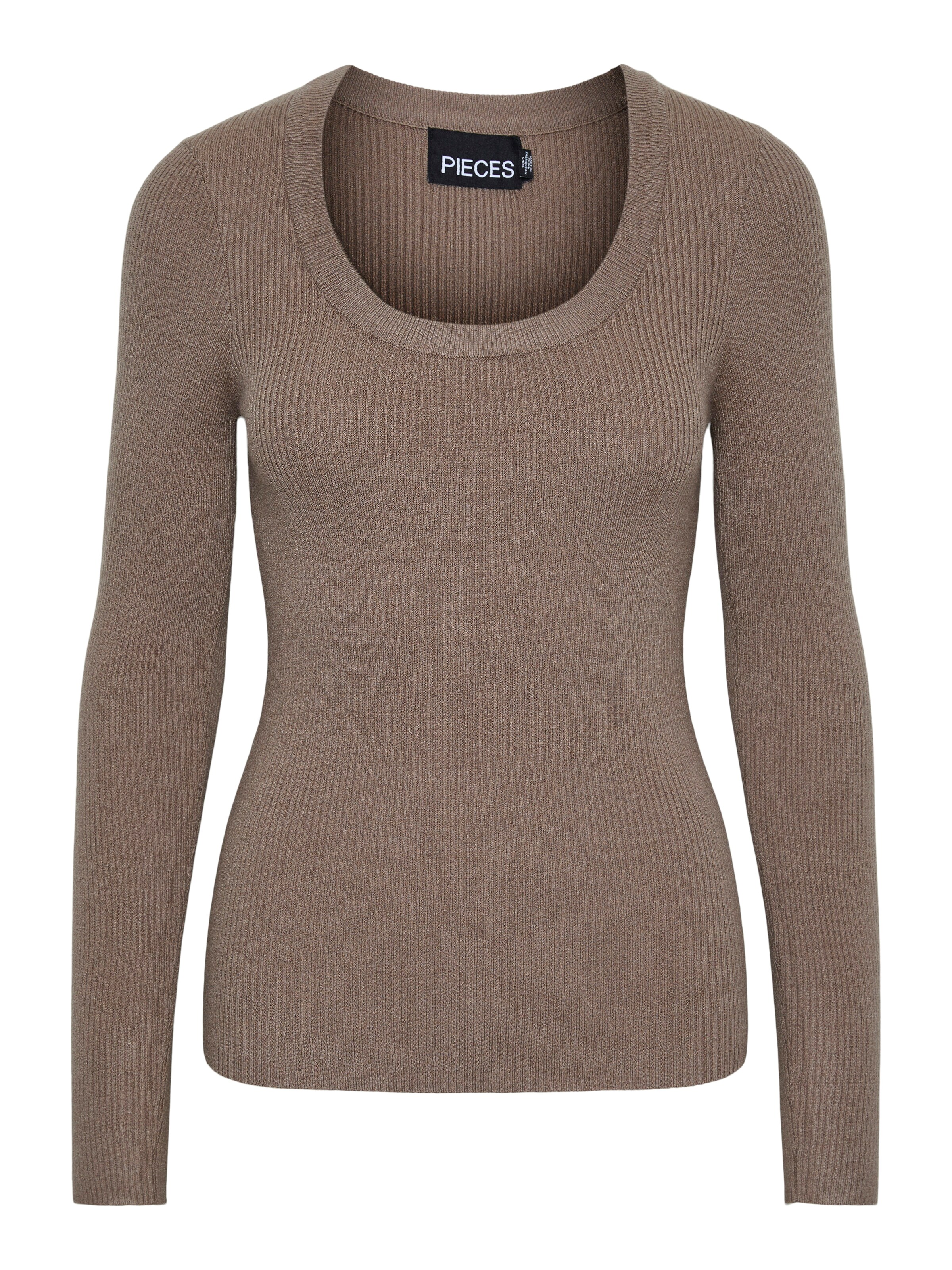 Pullover di PIECES in marrone: frontale