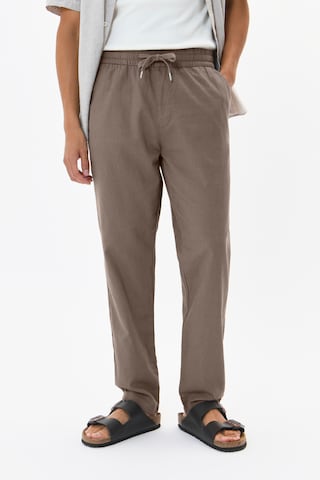 Matinique Regular Broek 'Linen' in Beige: voorkant