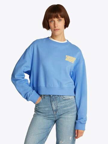 Tommy Jeans Sweatshirt i blå: framsida