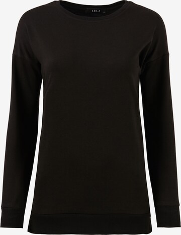 LELA Sweatshirt in Zwart: voorkant