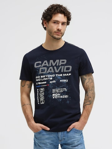 CAMP DAVID Μπλουζάκι σε μπλε: μπροστά