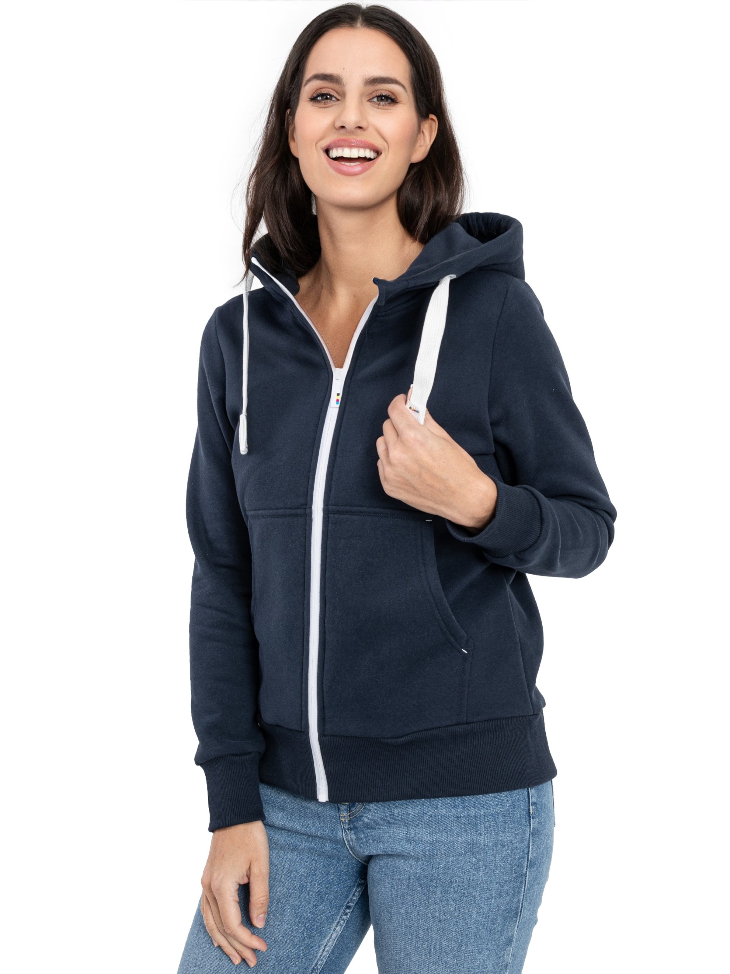 deproc Sweatjacke 'FinjaCMYK II'‌‌‌ in Blau: Vorderseite