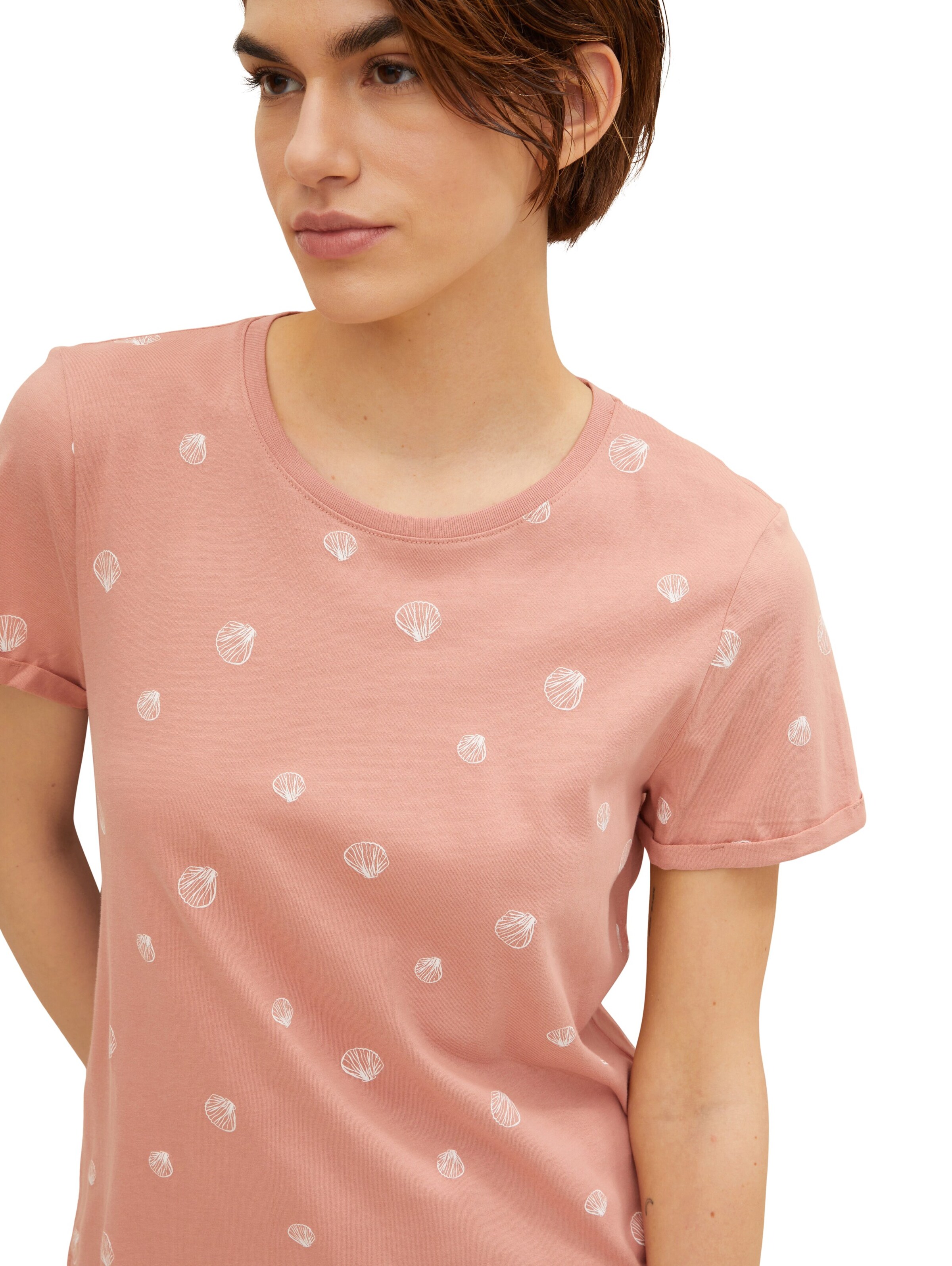 Frauen Shirts & Tops TOM TAILOR T-Shirt in Pink - HX35033