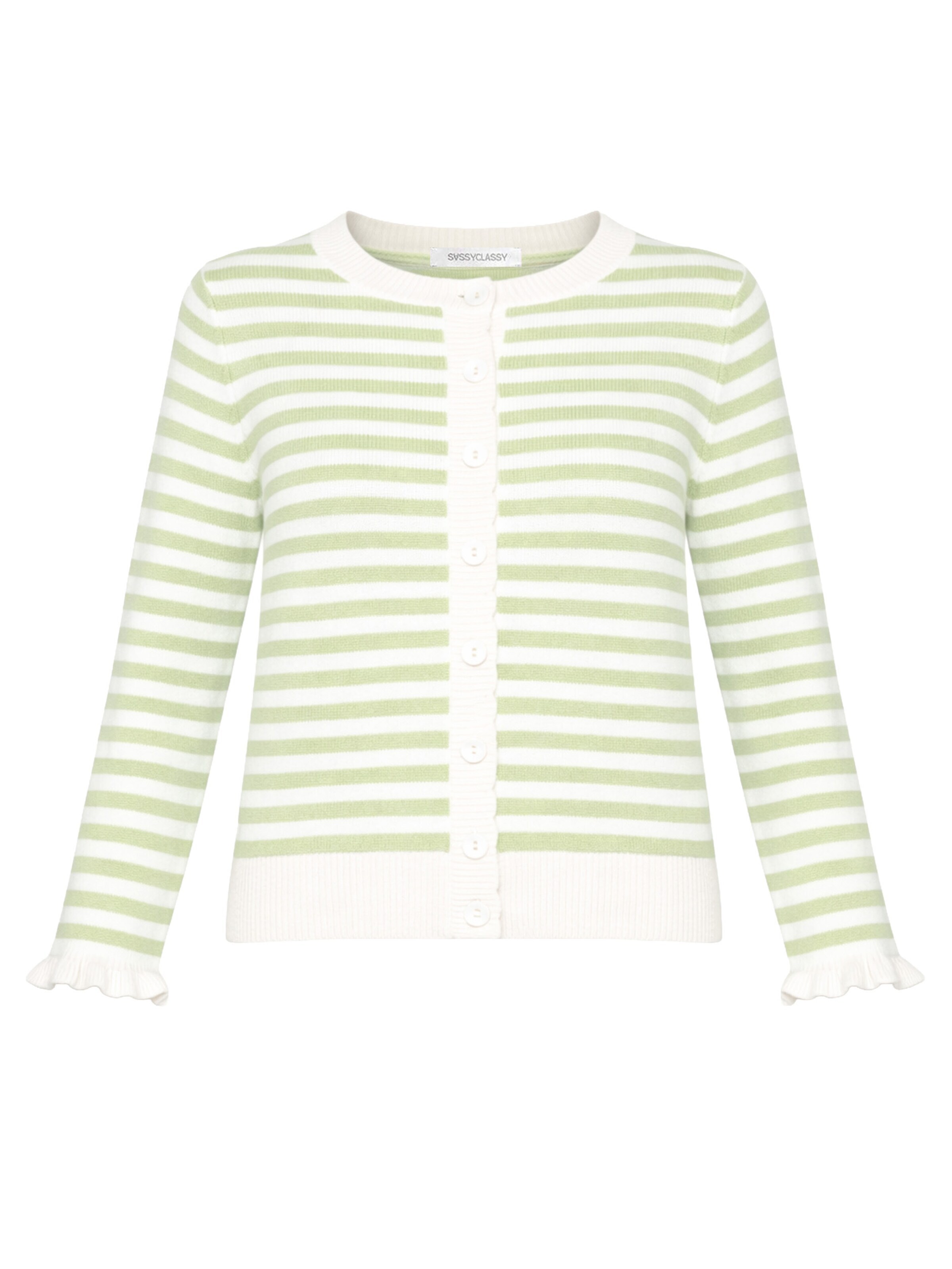 SASSYCLASSY Knit cardigan in Green: front
