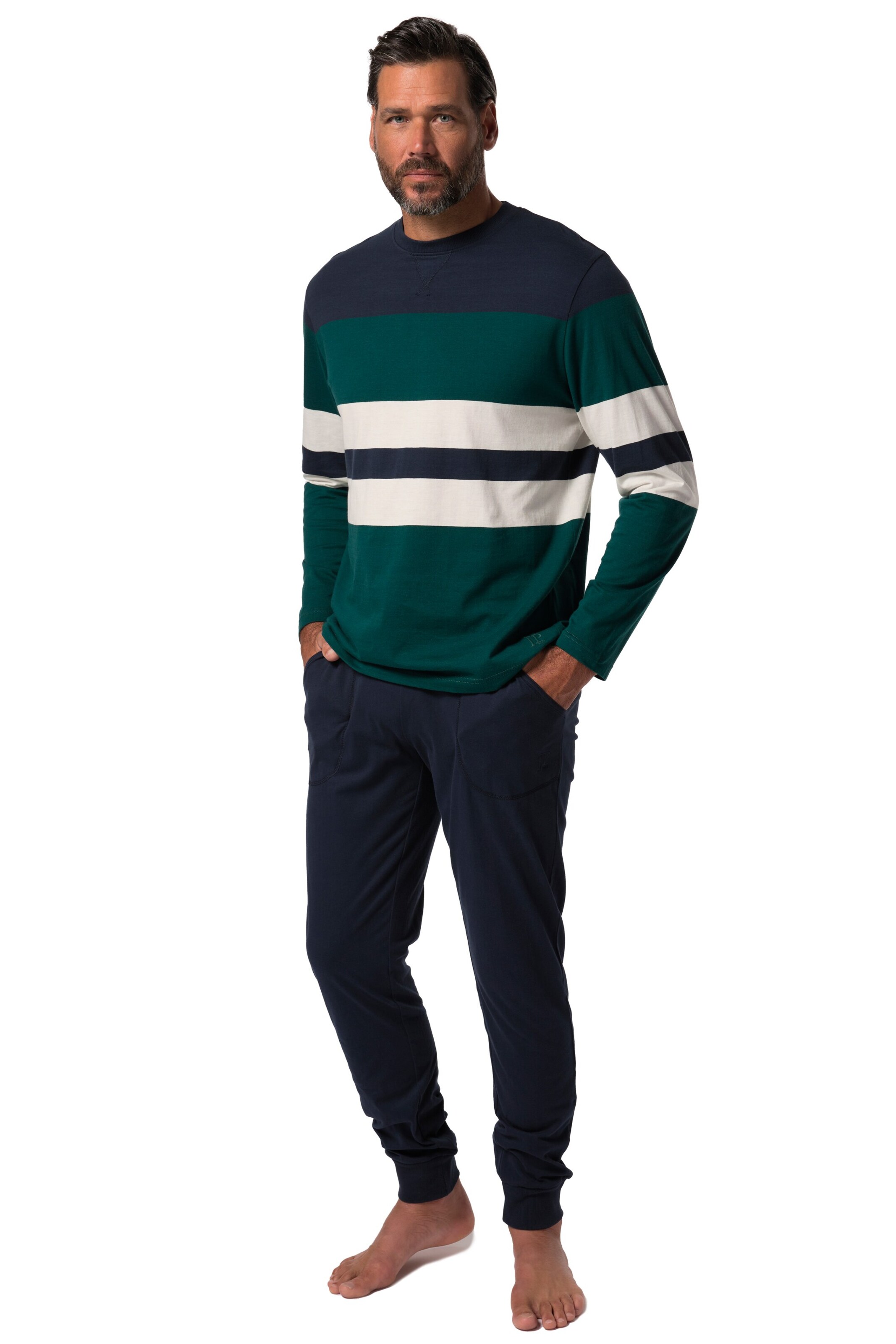 JP1880 Pyjama lang in Grün: Vorderseite