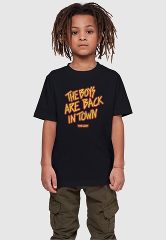 Merchcode Shirt 'Thin Lizzy - The Boys Stacked Lettering' in Zwart: voorkant