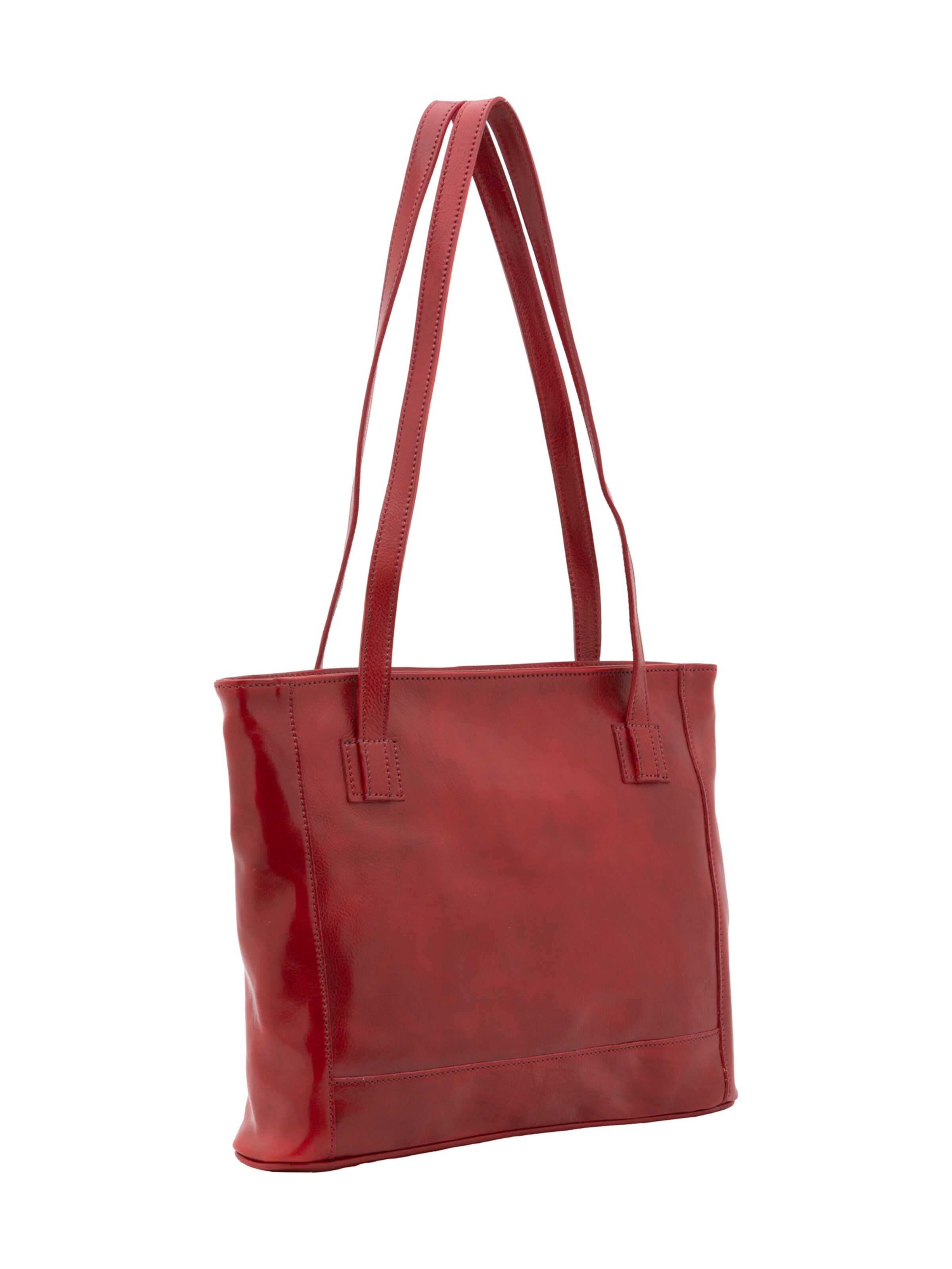 Borsa a spalla 'Borsa a Spalla Donna Cressa Vera Pelle Vacchetta - Chiusura Zip' di I Fratelli in rosso