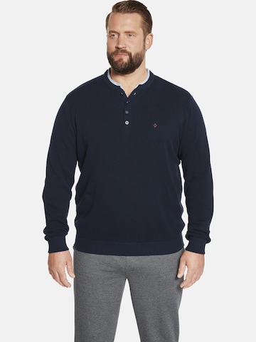 Charles Colby Sweater ' Earl Neamus ' in Blue: front