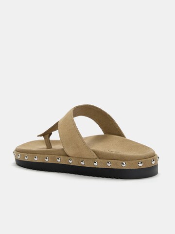 Pull&Bear Teenslipper in Beige