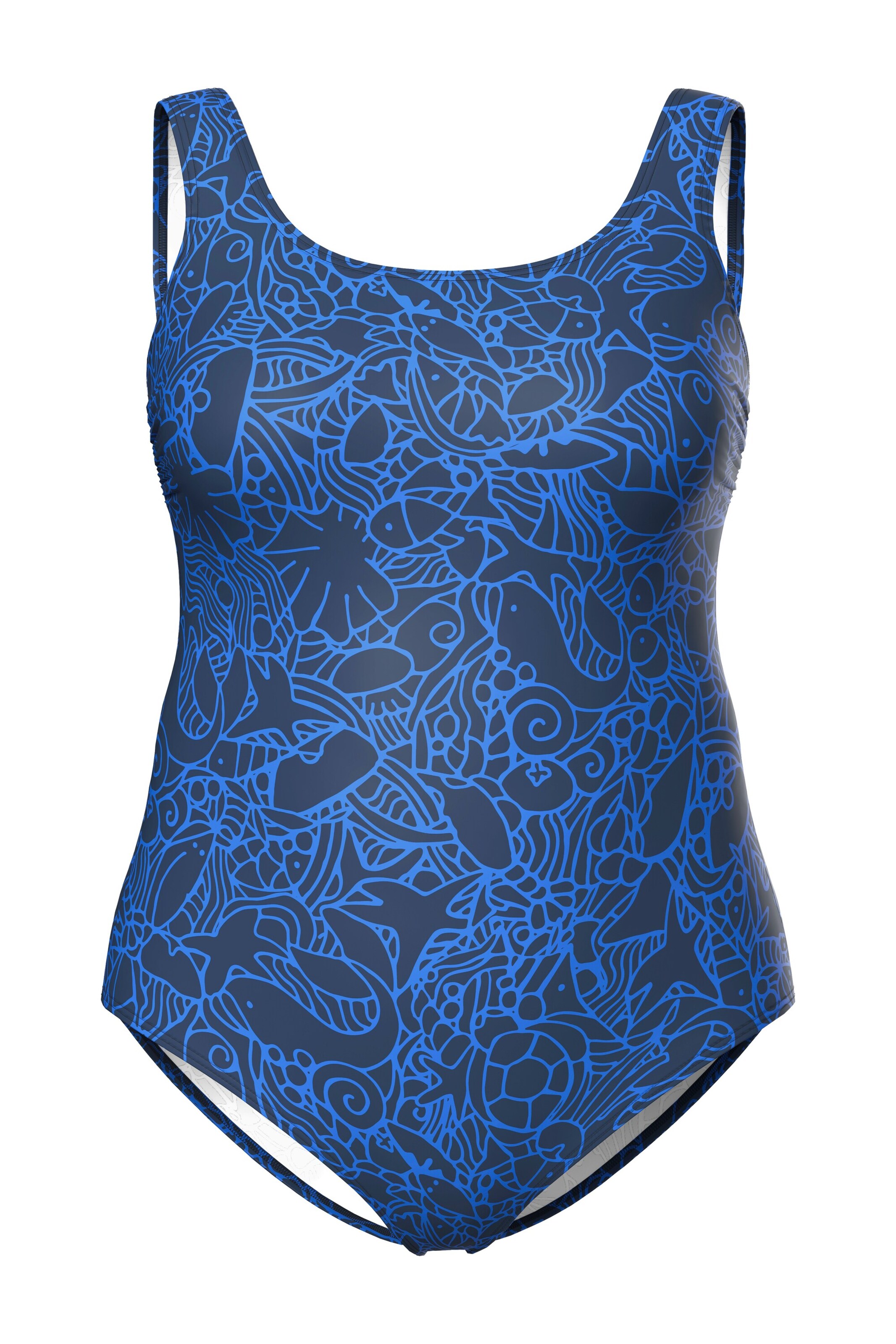 Ulla Popken Badeanzug in Blau: Vorderseite