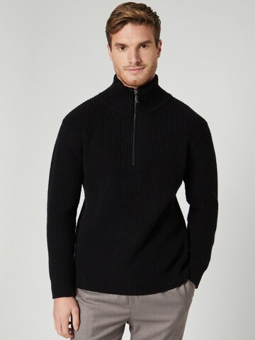 ABOUT YOU x Kevin Trapp Pullover 'Logan' in Schwarz: predná strana