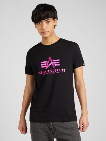 ALPHA INDUSTRIES Regular fit Shirt in Black: front