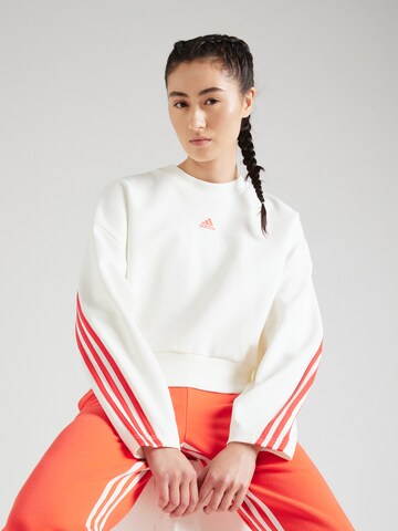 ADIDAS SPORTSWEAR Athletic Sweatshirt 'Future Icons Three Stripes' in White: front