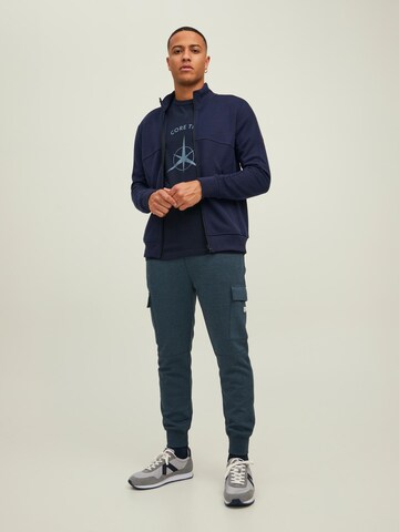 JACK & JONES Sweatjacke 'HEAT' in Blau