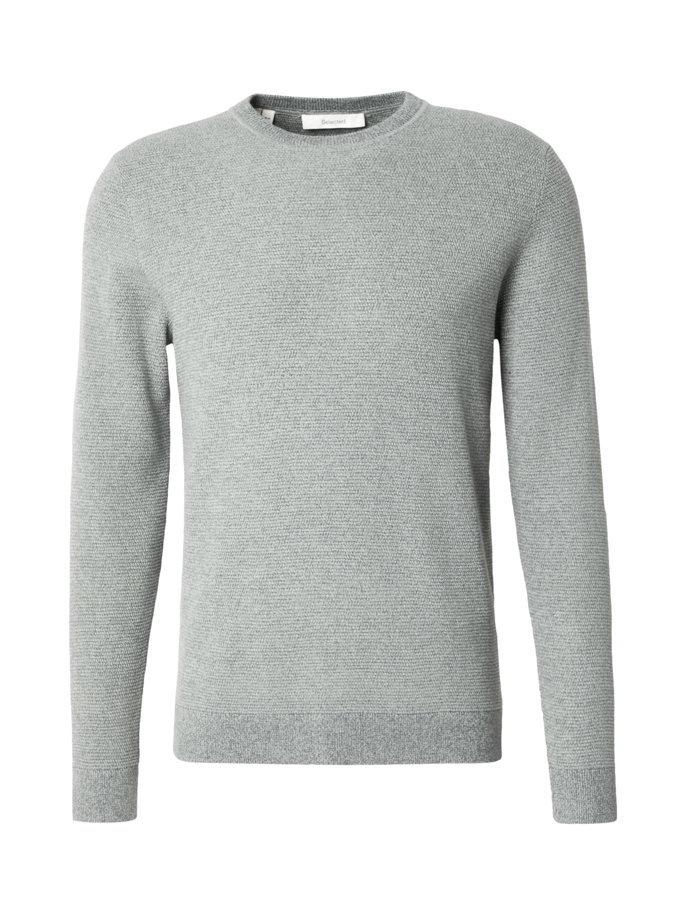 SELECTED Пуловер 'SLHROSS' в зелено: отпред