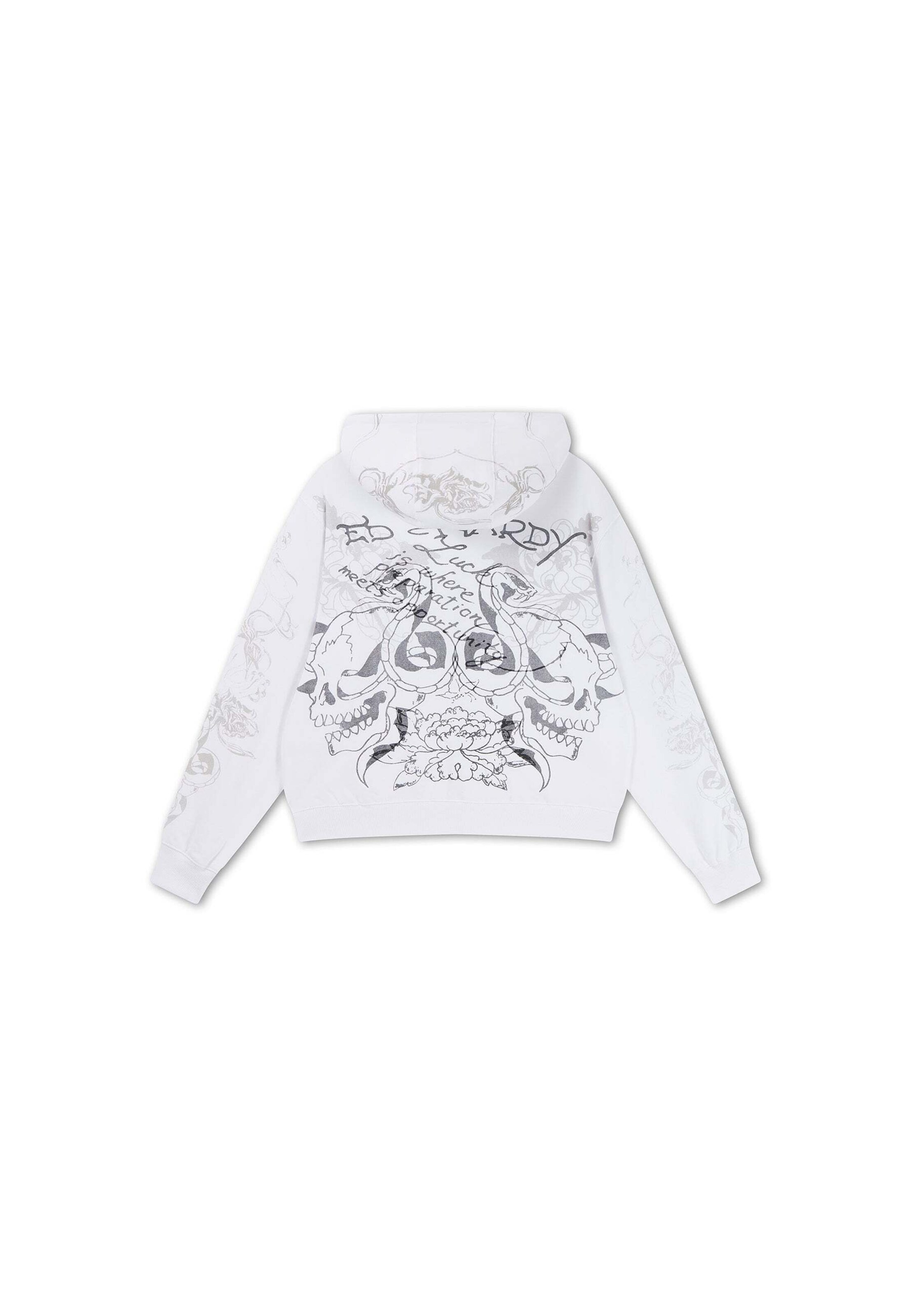 Ed Hardy Ζακέτα φούτερ σε λευκό