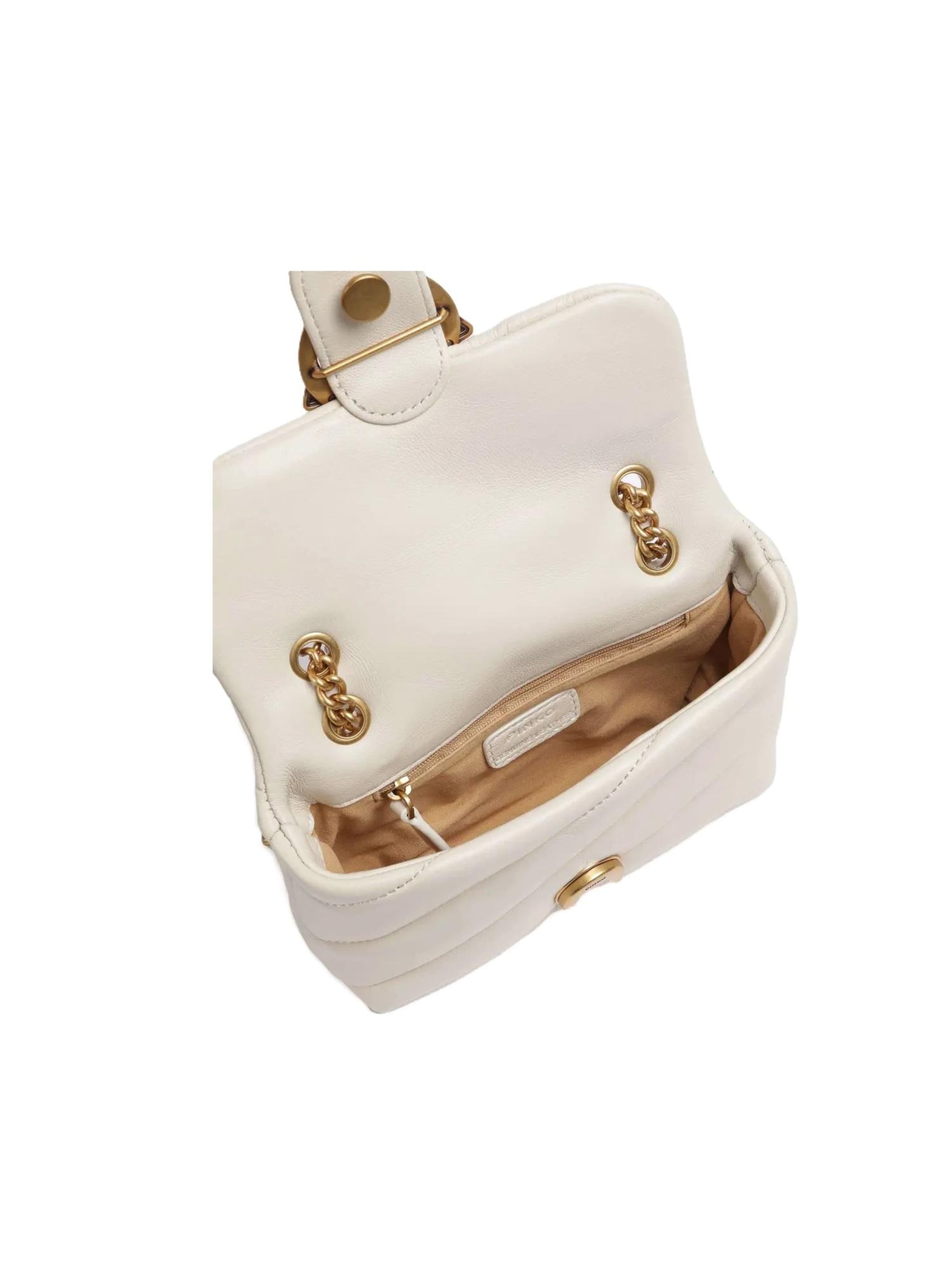 Borsa a tracolla '100040 A0F2' di PINKO in bianco