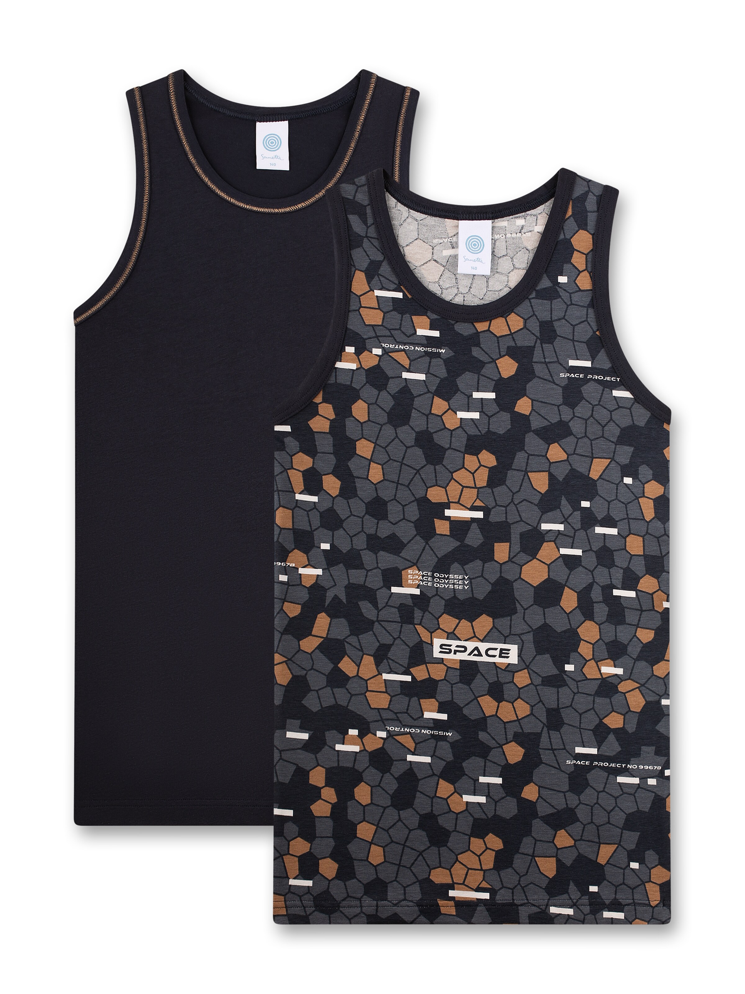 Sanetta Onderhemd in Blauw: voorkant