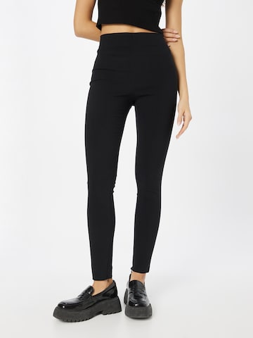 NA-KD Slim fit Trousers in Black: front