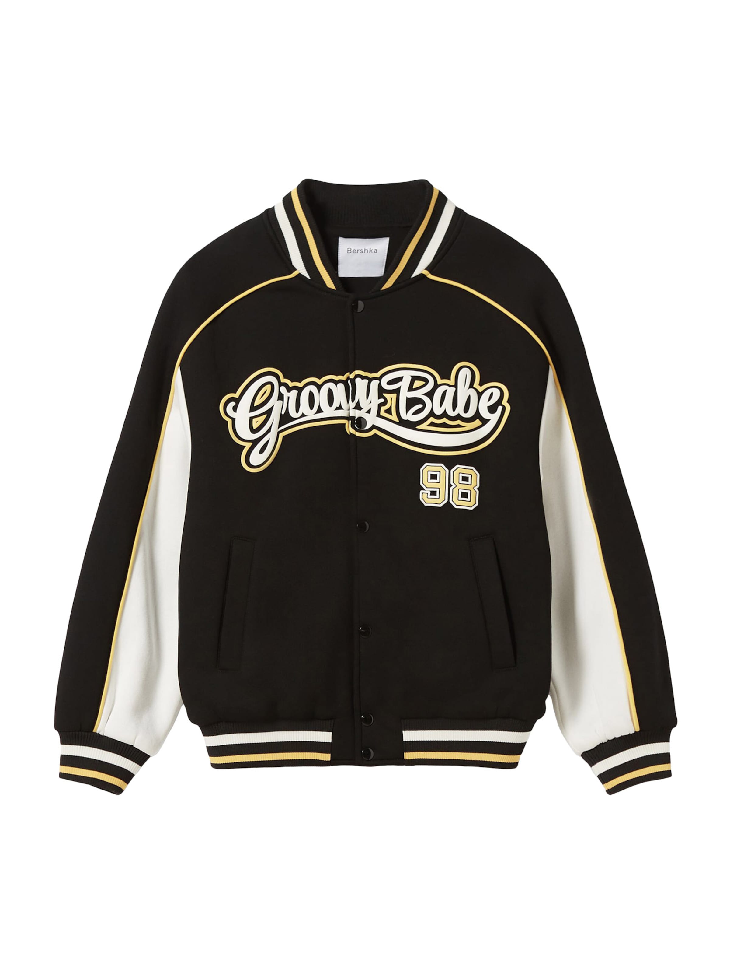 Bershka Overgangsjakke i sort: forside