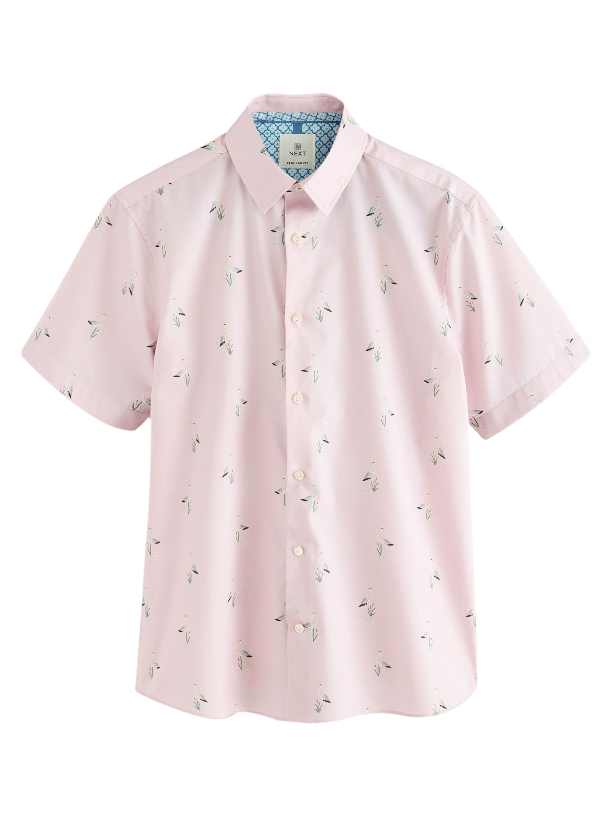 Next Regular fit Πουκάμισο σε ροζ: μπροστά