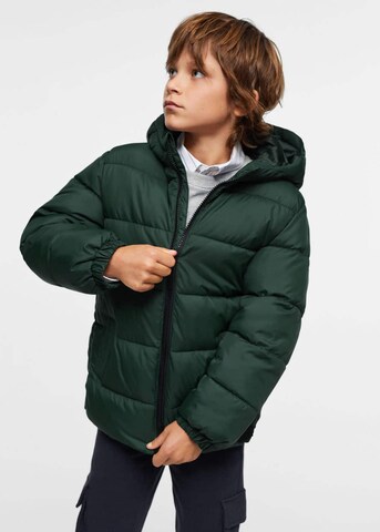 MANGO KIDS Winterjas 'America 3' in Groen: voorkant