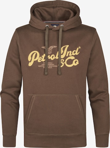 Petrol Industries Sweatshirt 'Kennewick' in Brown: front