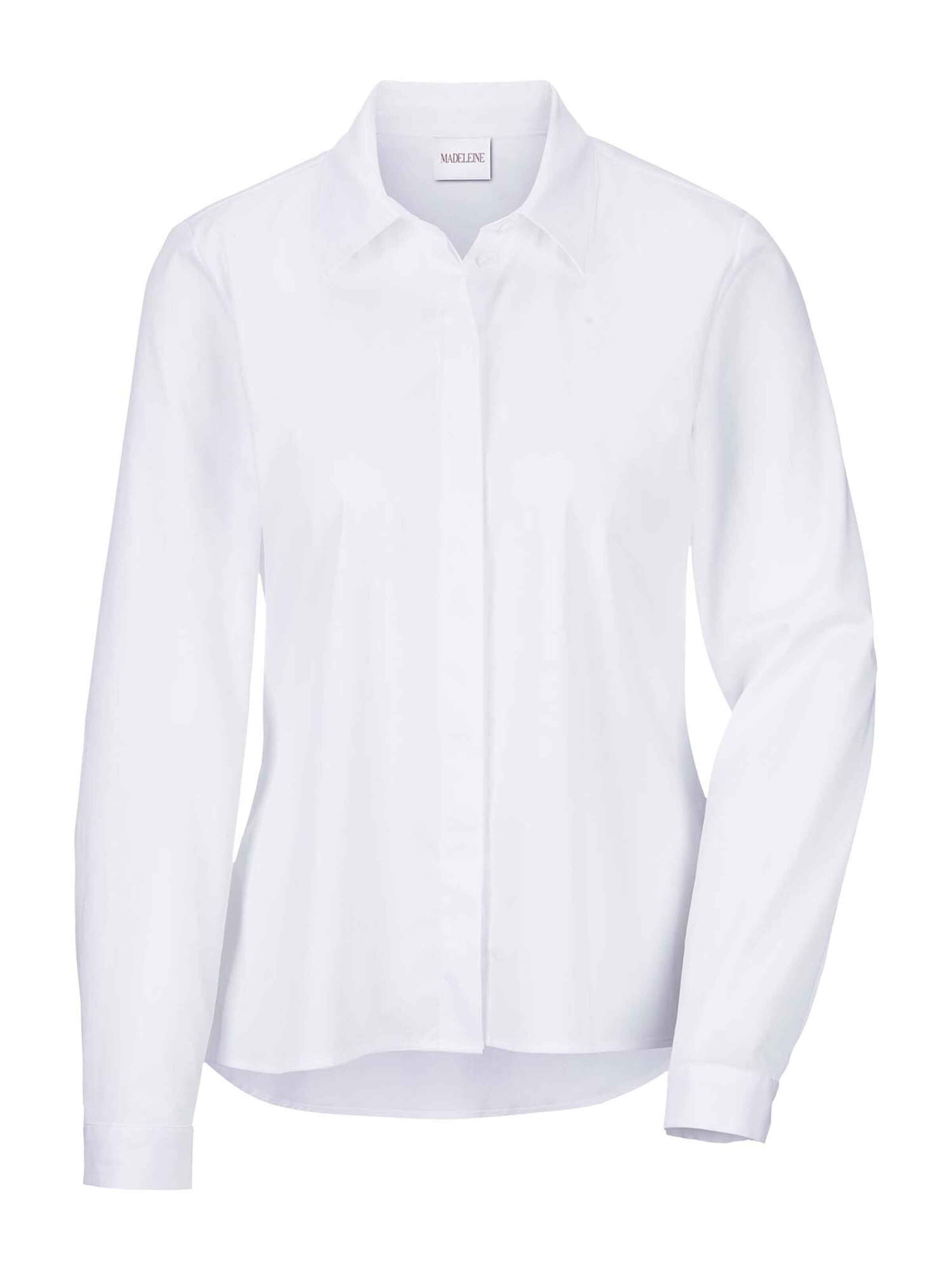 Chemisier MADELEINE en blanc : devant