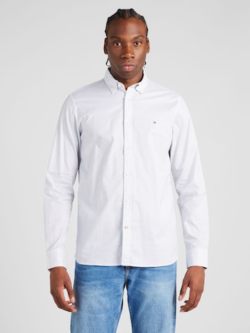 Slim fit Camicia 'Flex' di TOMMY HILFIGER in bianco: frontale