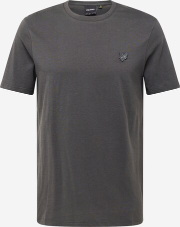 Lyle & Scott Shirt 'Tonal Eagle' in Grijs: voorkant