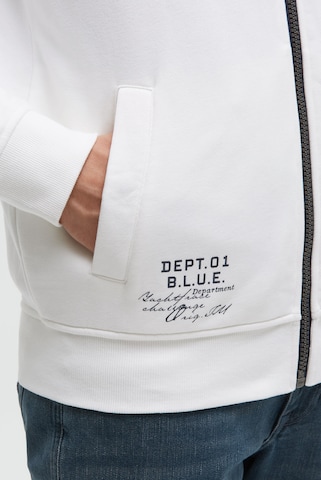 CAMP DAVID Zip-Up Hoodie in White