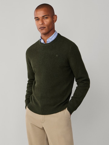 Hackett London Svetr – zelená: přední strana