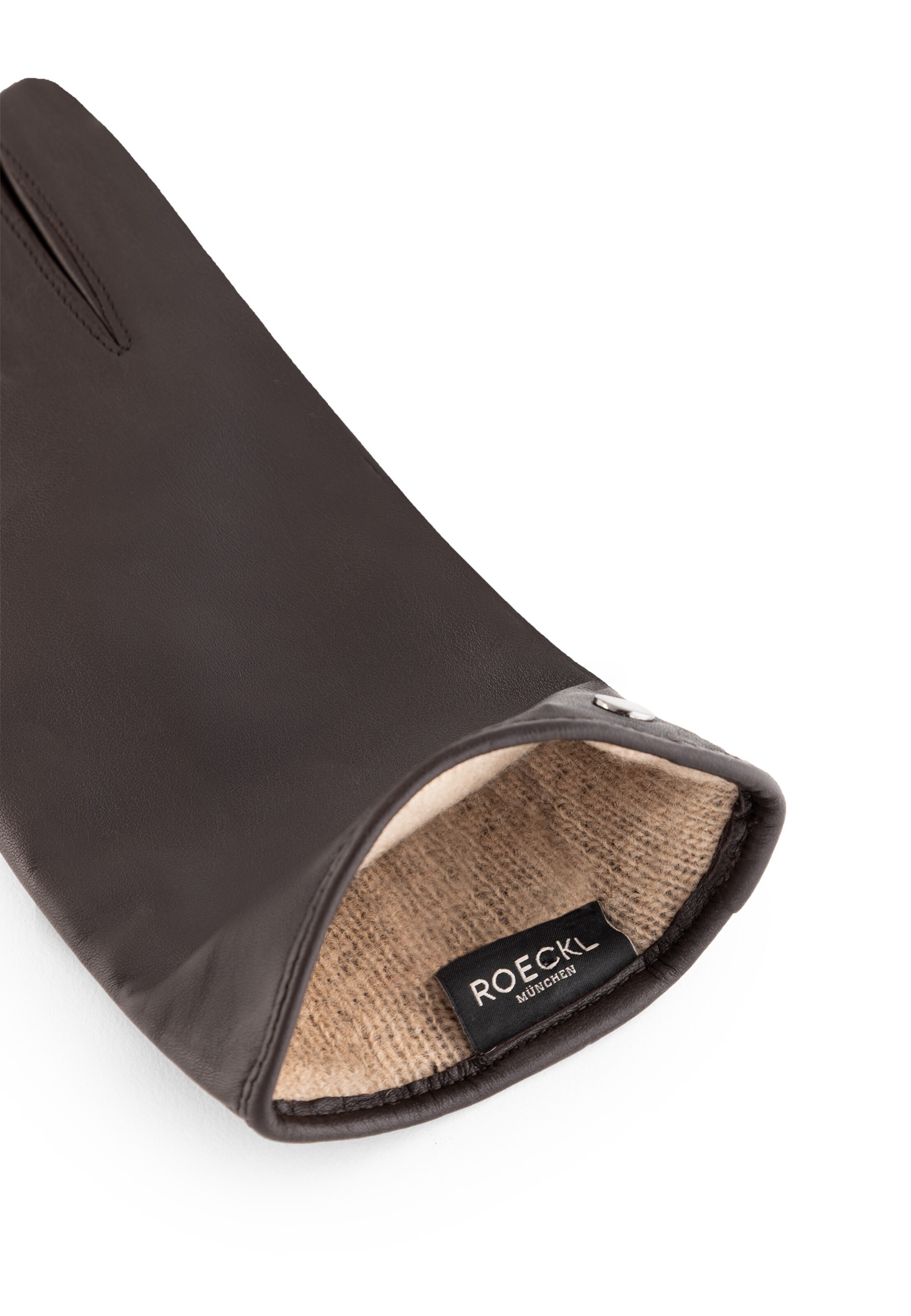 Roeckl Full finger gloves 'PAVIA' in Brown