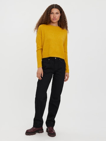 VERO MODA Sweater 'Lefile' in Yellow