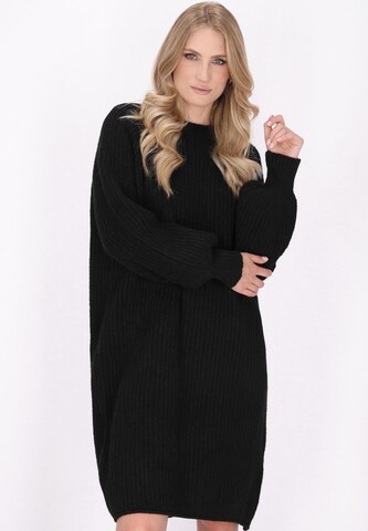 DreiMaster Vintage - Vestido de malha em preto: frente