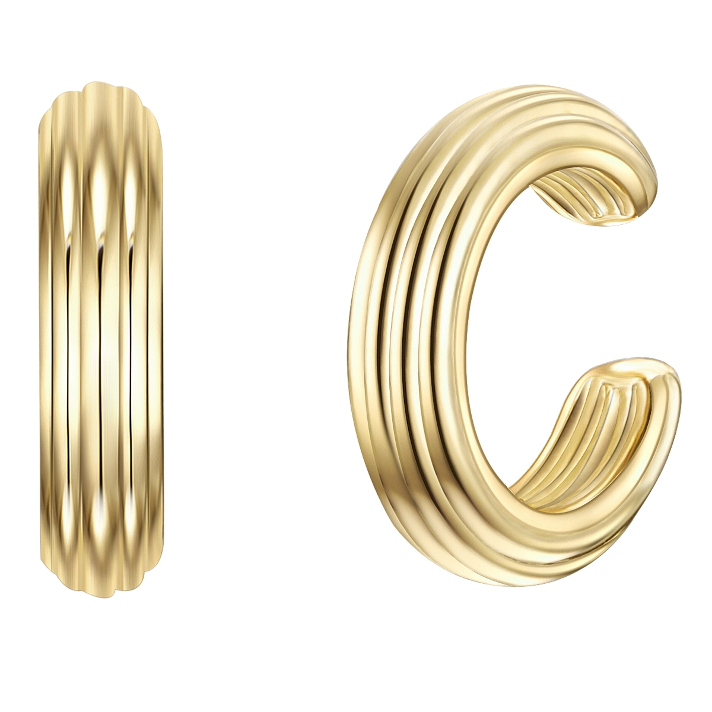 Boucles d'oreilles Glanzstücke München en or : devant