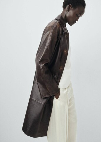 MANGO Between-Seasons Coat in Brown