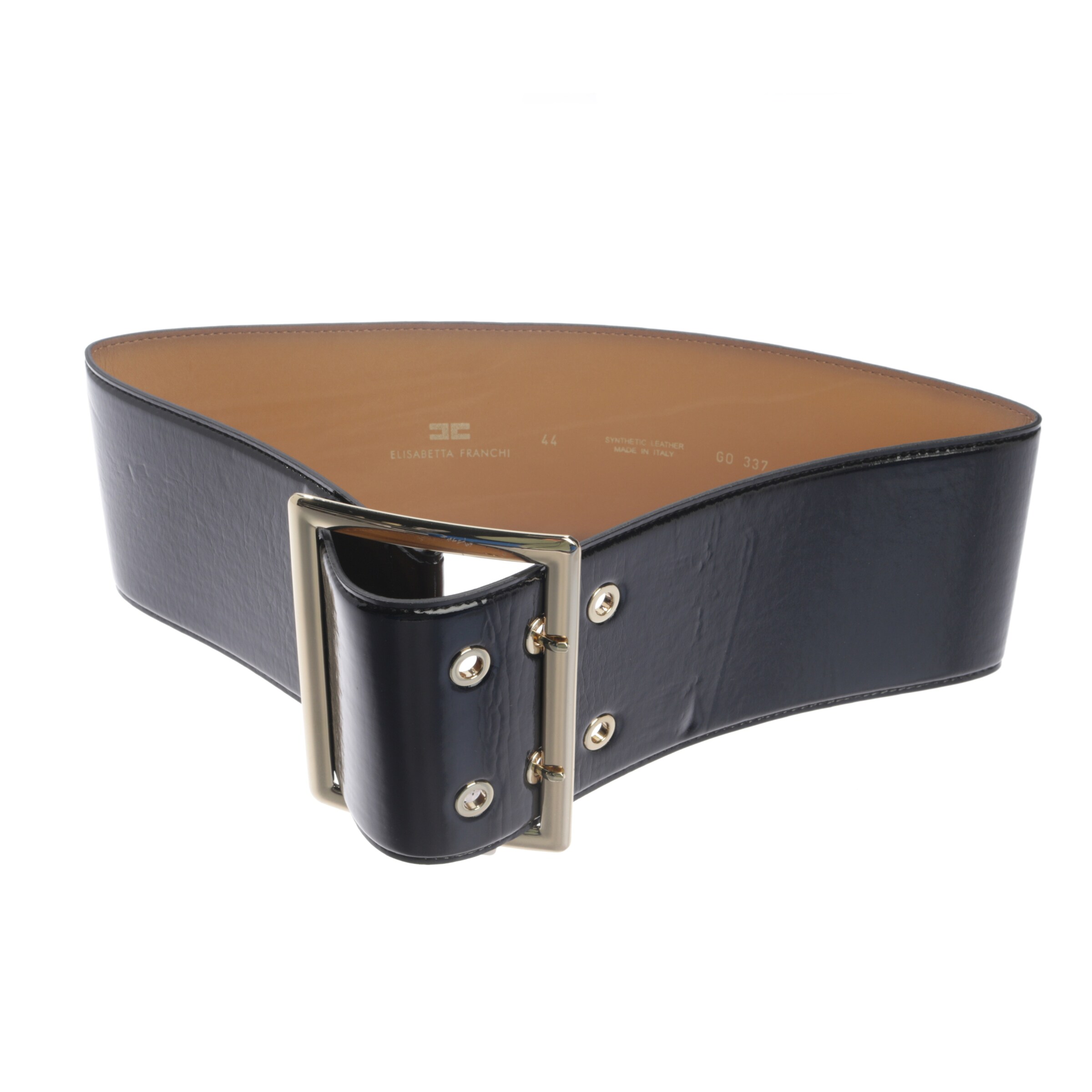 Elisabetta Franchi Gürtel XXL in Schwarz: Vorderseite