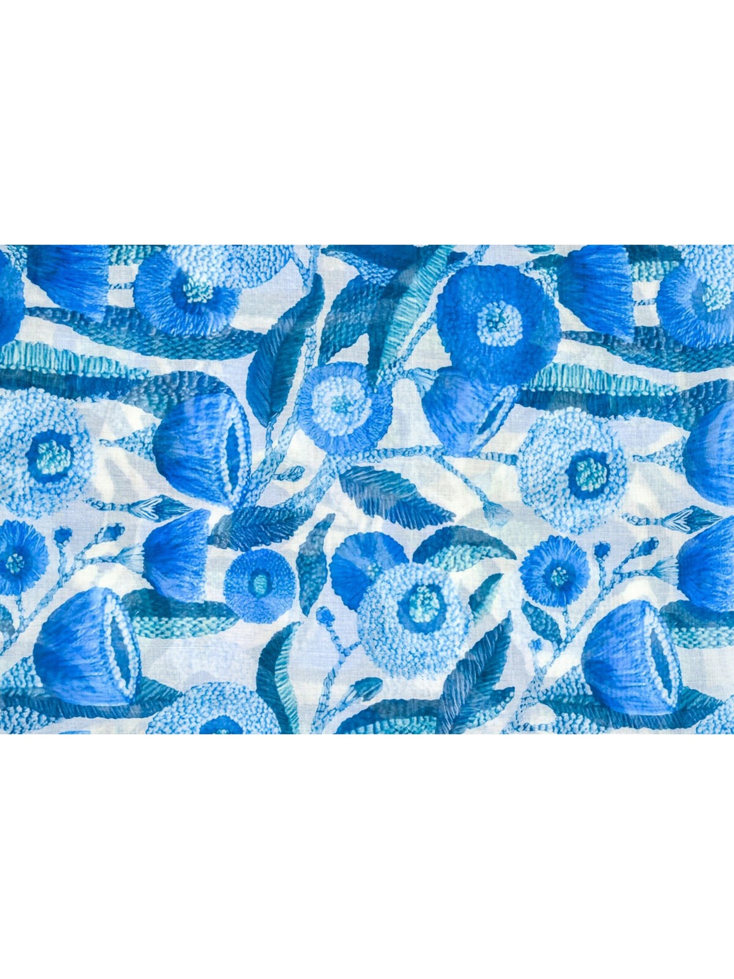 styleBREAKER Schal 'Leichter Viskose Schal mit Blumenmuster'‌‌‌ in Blau