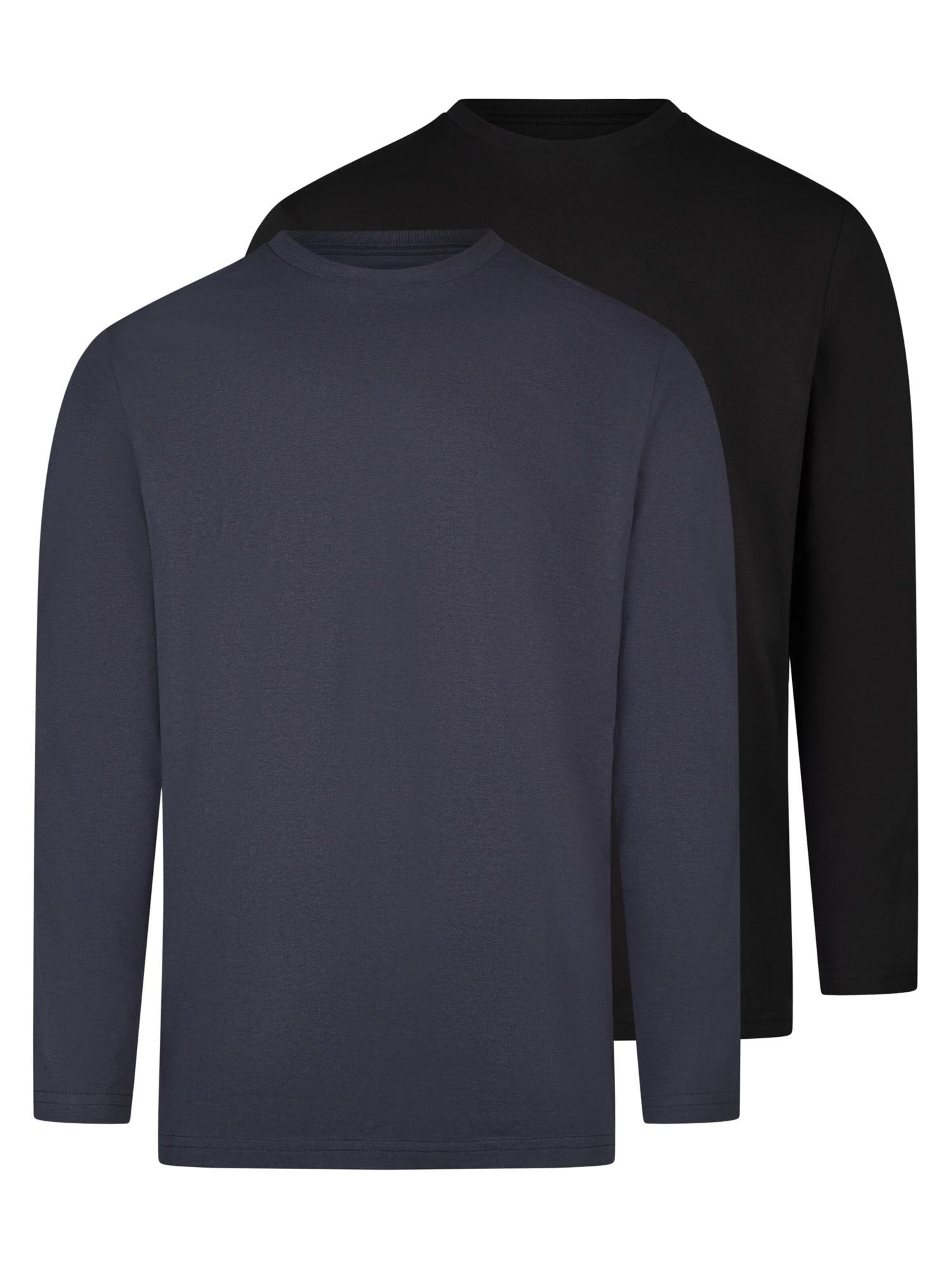 Ragman Shirt 'Basic' in Blauw: voorkant