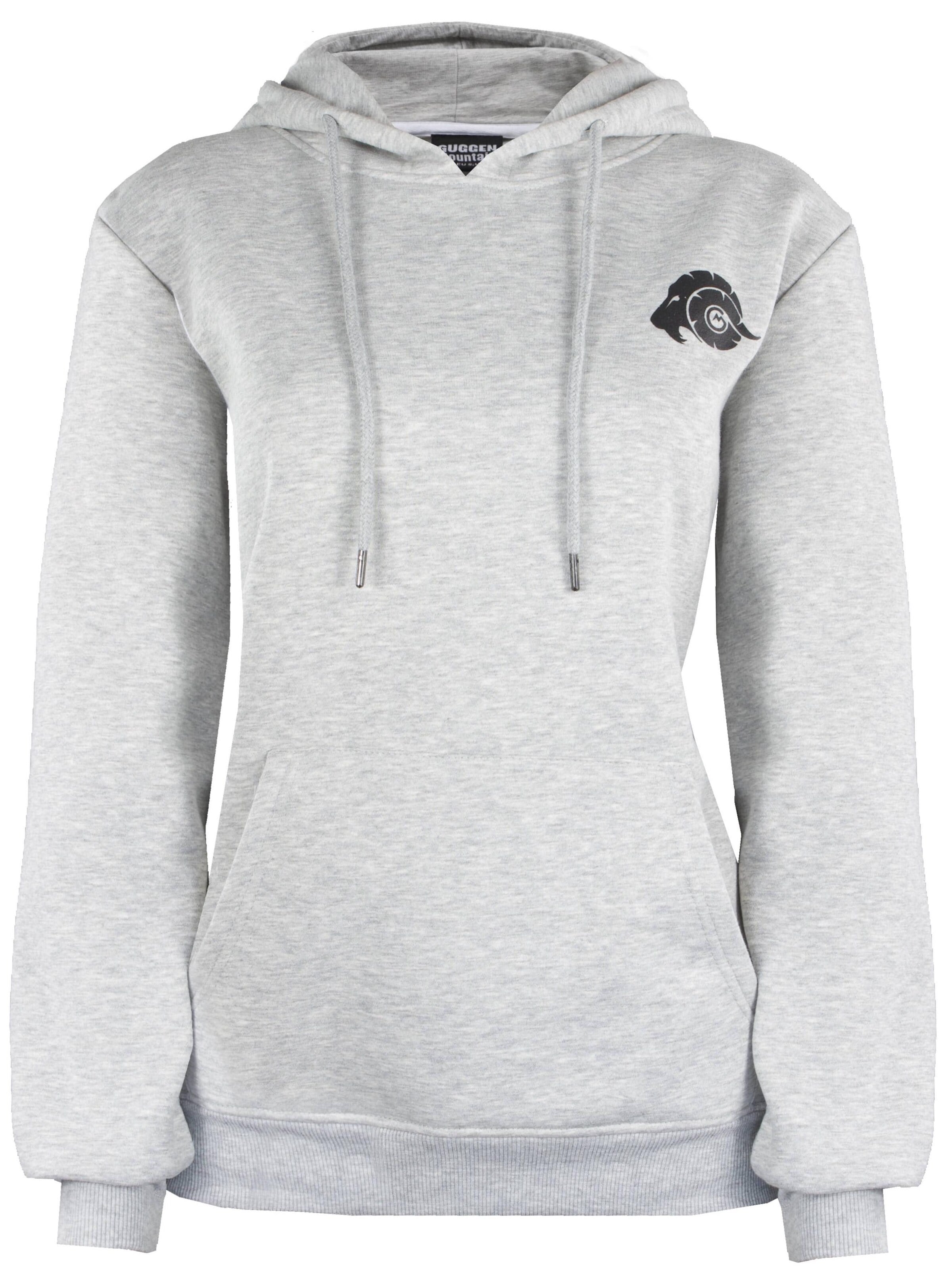 Guggen Mountain Sweatshirt 'Kapuzenpullover HW08 Fleece Hoodie' in Grijs: voorkant
